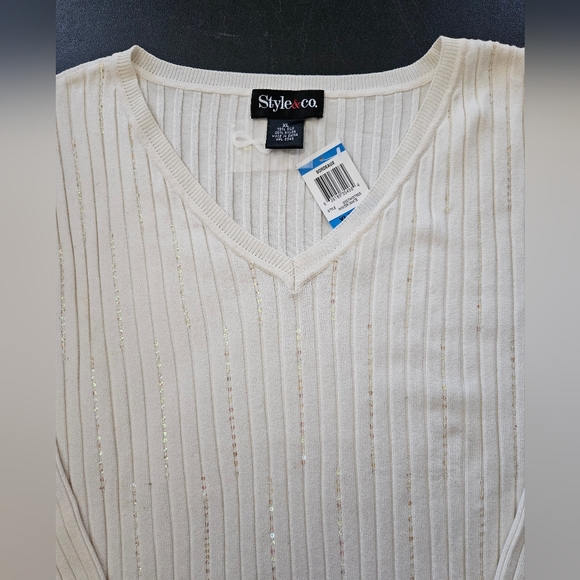 NWT - Silk Blend Style&Co. Winter White Jersey - Size XL - Picture 3 of 9